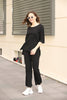 Womens 2 Piece Viscose Side Slit Detail Top and Pants Co Ord Set WTVCO52