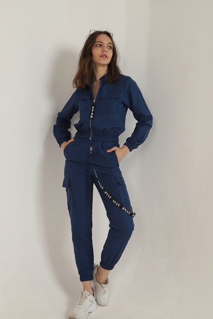 Womens 2 Piece Zip Up Wind Breaker Tracksuit WTPTS3