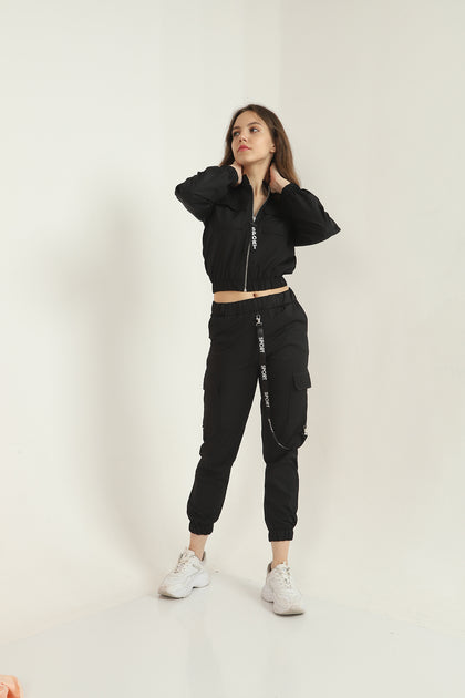 Womens 2 Piece Zip Up Wind Breaker Tracksuit WTPTS2