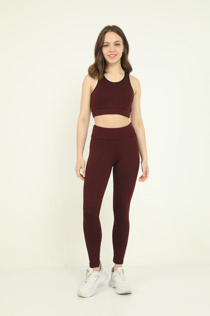 Women's 2 Piece Textured Active Wear Co Ord Set - WACO4