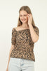 Women's Summer Shirred Detail Printed Top - WST11