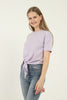 Women's Striped Self Tie Detail Cotton T-Shirt MEPST208