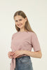 Women's Striped Self Tie Detail Cotton T-Shirt MEPST212