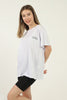 Women's Front Back Print Cotton Boyfriend T-Shirt MEPST214