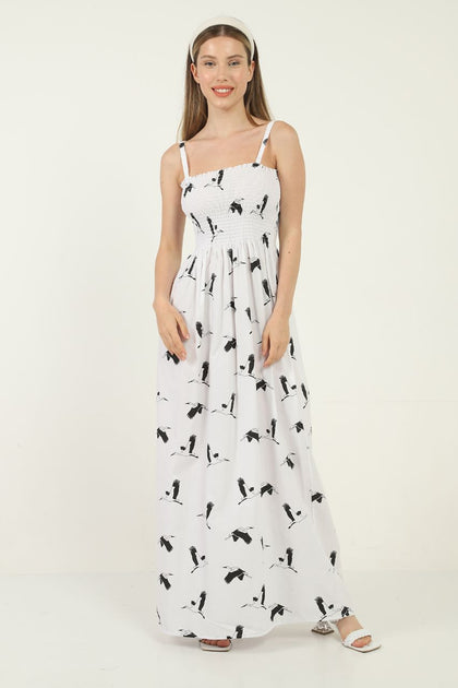 Women's Printed Summer Sleeveless Maxi Dress - MWMSD15