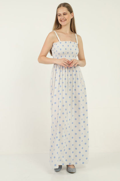 Women's Printed Summer Sleeveless Maxi Dress - MWMSD16