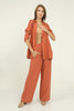 Womens Linen Style Blazer and Pants Suit - WSSSUT2