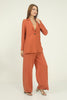 Womens Linen Style Blazer and Pants Suit - WSSSUT2