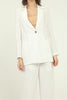 Womens Linen Style Blazer and Pants Suit - WSSSUT1