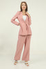 Womens Linen Style Blazer and Pants Suit - WSSSUT3