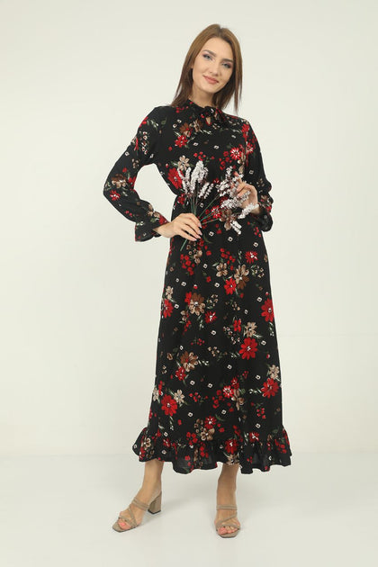 Women's Floral Printed Summer Maxi Dress - MWMSD42