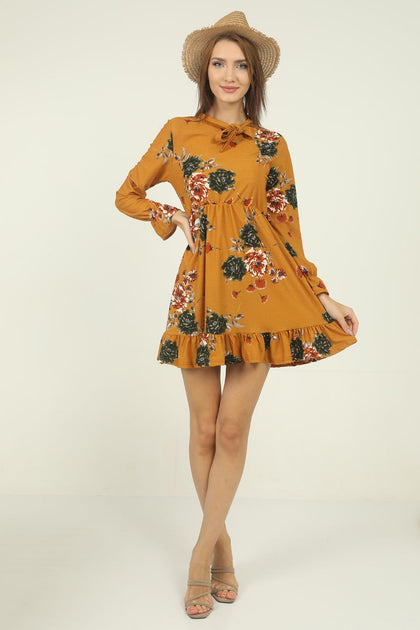 Women's Floral Printed Summer Dress - MWSD12