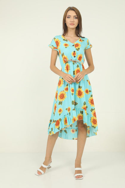 Women's Floral Printed Summer Dress - MWSD24