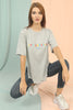 Women's Oversized Print Detail Cotton T-Shirt MEPST286