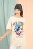 Women's Oversized Print Detail Cotton T-Shirt MEPST288