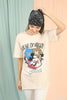 Women's Oversized Print Detail Cotton T-Shirt MEPST288