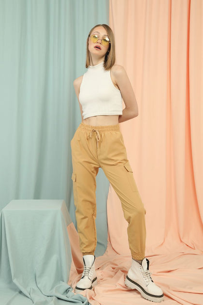 Women's Cargo Detail Jogger Pants - MWJP54