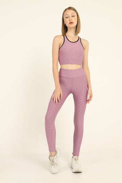 Women's 2 Piece Textured Active Wear Co Ord Set - WACO20