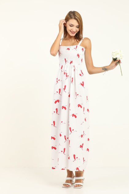 Women's Printed Summer Sleeveless Maxi Dress - MWMSD47