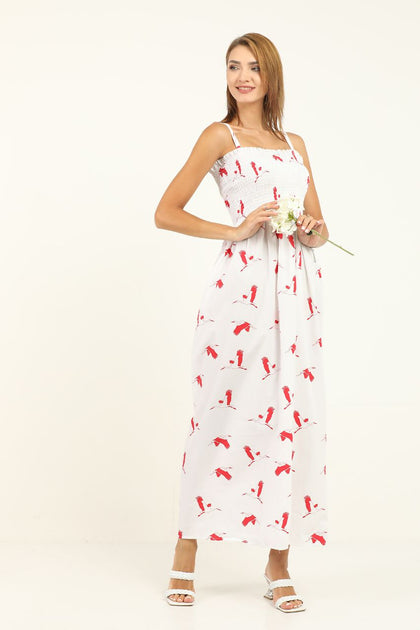 Women's Printed Summer Sleeveless Maxi Dress - MWMSD47