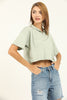 Women's Polo Collar Cropped T-Shirt MEPST345