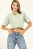 Women's Polo Collar Cropped T-Shirt MEPST345