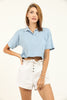 Women's Polo Collar Cropped T-Shirt MEPST347