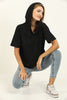 Women's Hooded Pocket Detail Cotton T-Shirt MEPST359