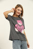 Women's Boyfriend Print Detail Cotton T-Shirt MEPST362