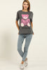 Women's Boyfriend Print Detail Cotton T-Shirt MEPST362