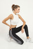 Women's Striped Detail Active Wear Leggings - WAL41