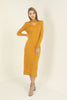 Womens Knitted Choker Neck Maxi Dress MEWKND74