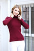 Women's High Neck Knitted Sweater by Memnu - MEWS150