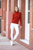 Women's High Neck Knitted Sweater by Memnu - MEWS151