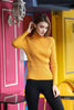 Women's High Neck Knitted Sweater by Memnu - MEWS157