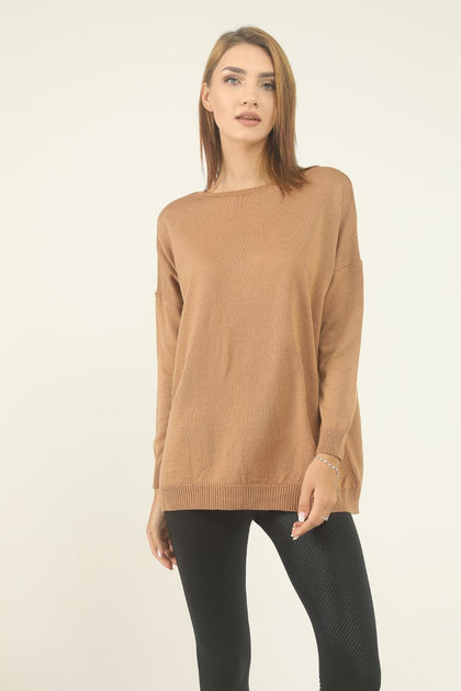 Women's Oversized Knitted Sweater by Memnu - MEWS161