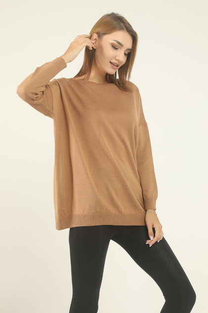 Women's Oversized Knitted Sweater by Memnu - MEWS161