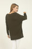 Women's Oversized V Neck Knitted Sweater by Memnu - MEWS167