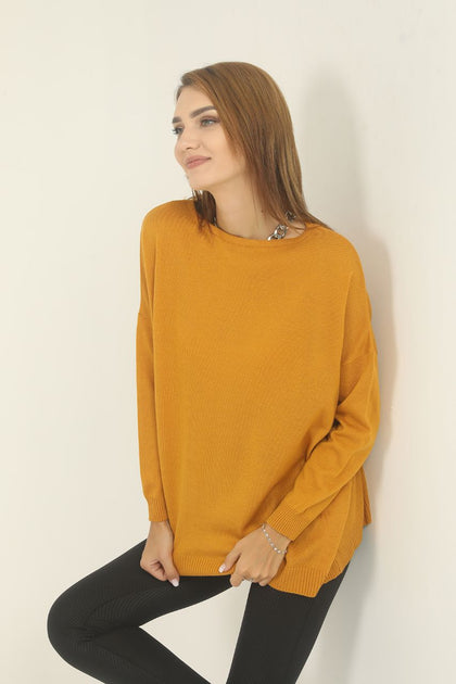 Women's Oversized Knitted Sweater by Memnu - MEWS164