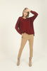 Women's Oversized V Neck Knitted Sweater by Memnu - MEWS168