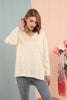 Women's Oversized Knitted Striped Sweater by Memnu - MEWS177