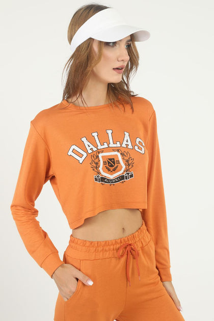 Women's Printed Crop Sweatshirt - WCSS7