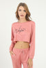 Women's Printed Crop Sweatshirt - WCSS11