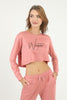 Women's Printed Crop Sweatshirt - WCSS11