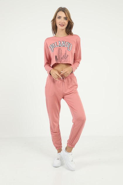 Women's Printed Crop Sweatshirt - WCSS13