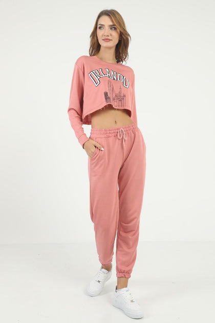 Women's Printed Crop Sweatshirt - WCSS13