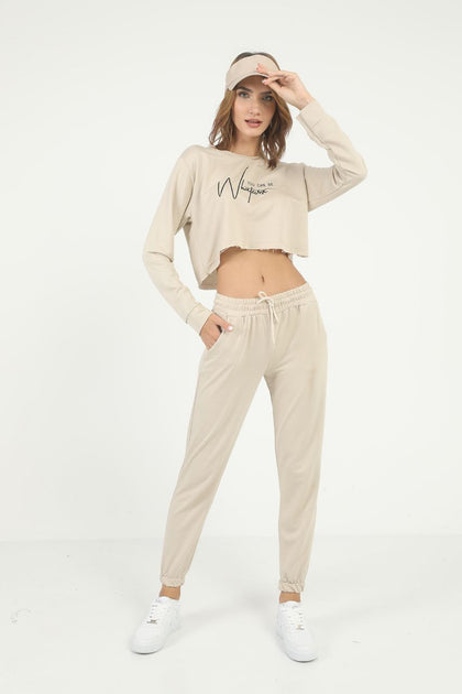 Women's Printed Crop Sweatshirt - WCSS18