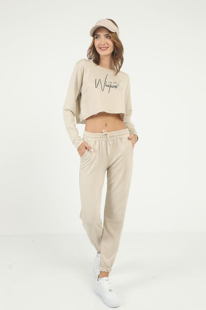 Women's Printed Crop Sweatshirt - WCSS18