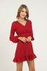 Women's Chiffon Dot Detail Dress - MWSD36