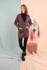 Women's Knitted Long Pocket Cardigan by Memnu - MEWS203